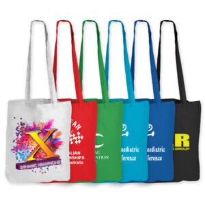 Long Handle Coloured Cotton Tote