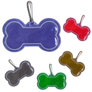 Reflective Dog Bone Collar Tags