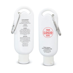 Promotional 50mL Sunscreen Carabiner